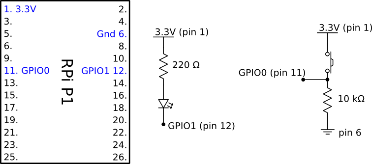 Led and button schema